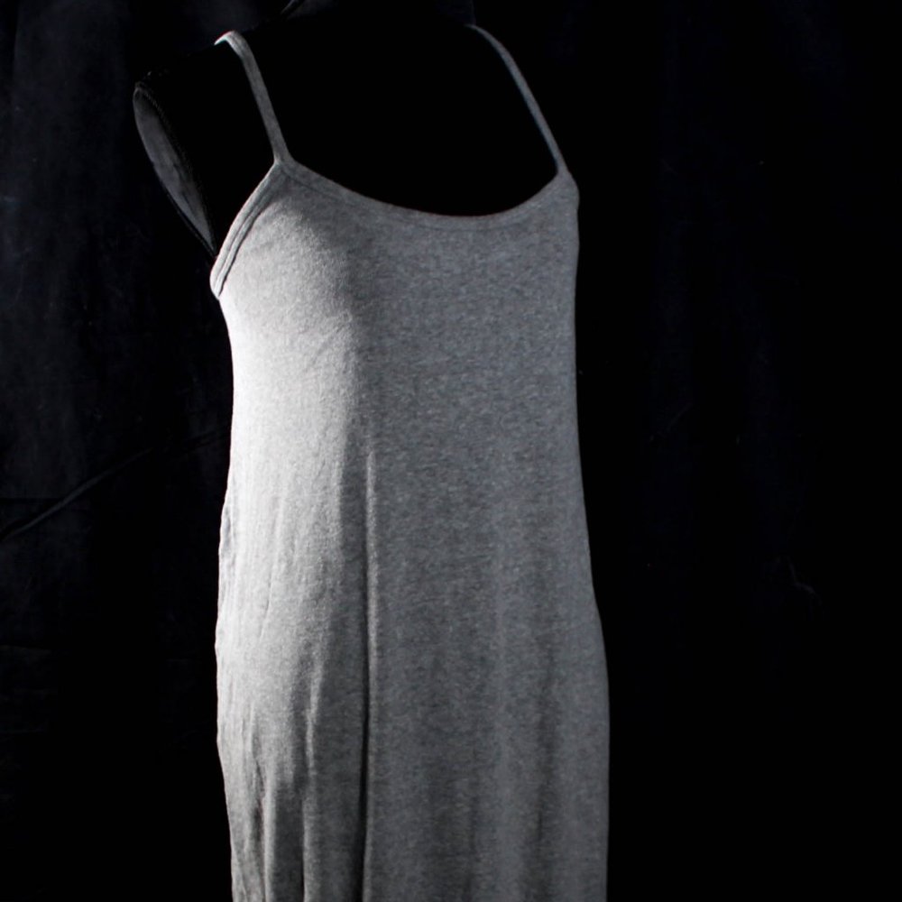 Vintage 1990s Cherokee Intimates Light Grey Spaghetti Strap Lounge Dress